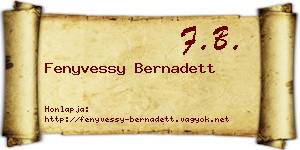 Fenyvessy Bernadett névjegykártya